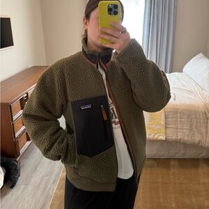 Patagonia retro X Olive Sherpa Fleece Jacket